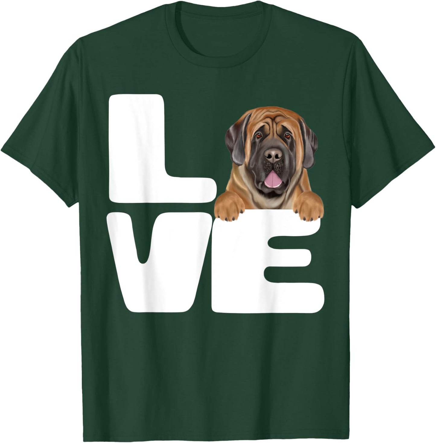 I Love My Mastiff Dog Lover Women Kids T-Shirt - T-Shirt | Forest
