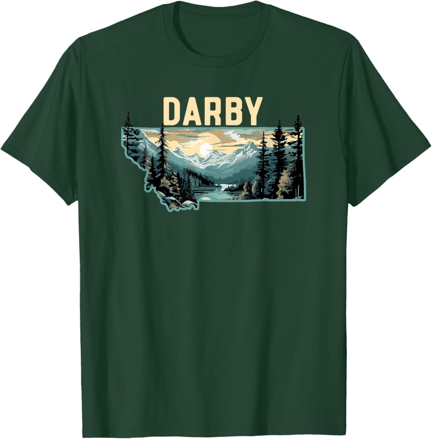 Darby Montana Outdoor Art Retro Hiking T-Shirt - T-Shirt | Forest