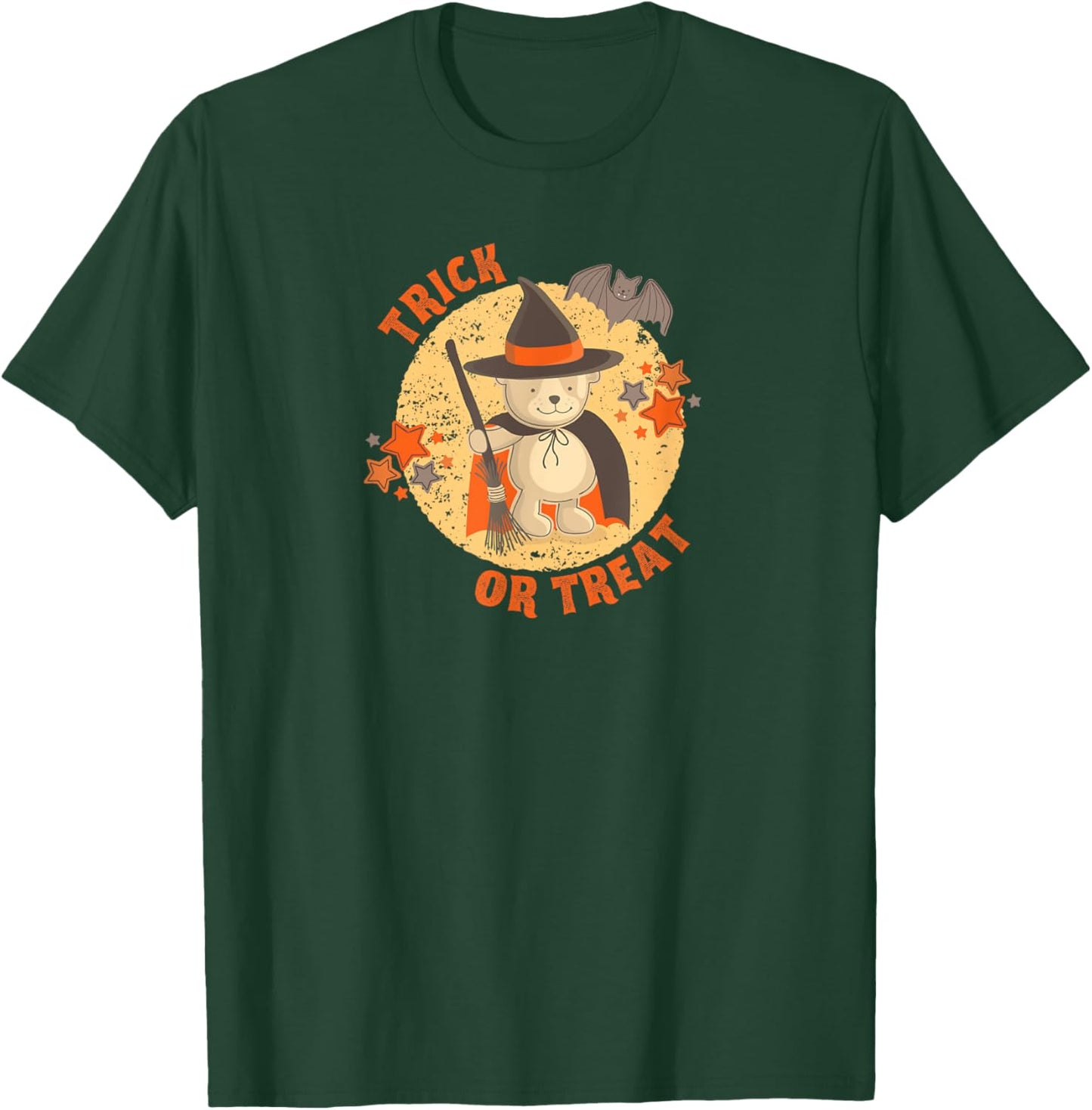 Cute Trick or Treat Witch Warlock Bear T-Shirt - T-Shirt | Forest