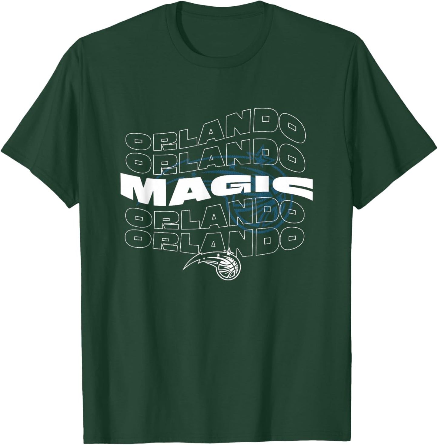 NBA Orlando Magic Wave Outline Team Logo T-Shirt - T-Shirt | Forest