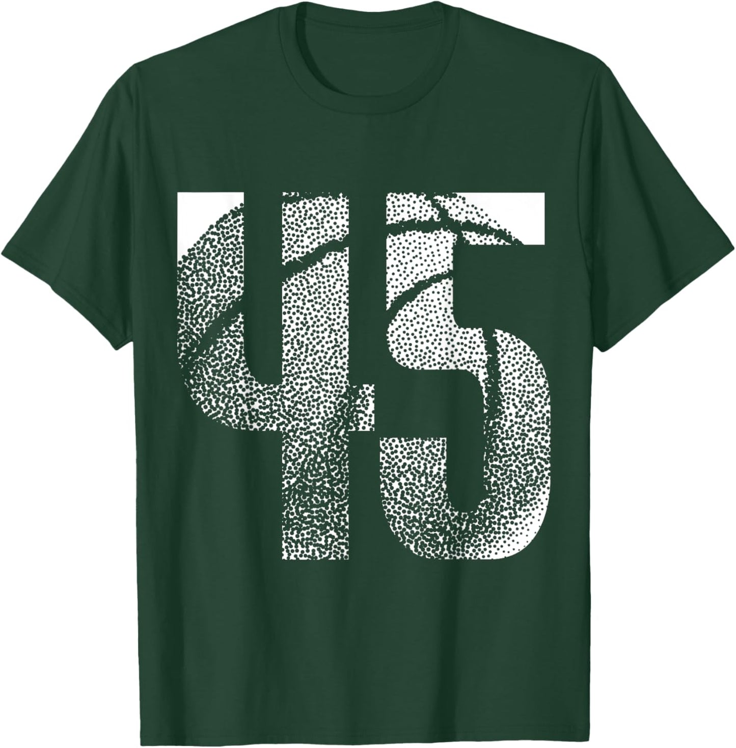 45th Birthday Men Basketball Player Basketball 45 Years Old T-Shirt - T-Shirt | Forest