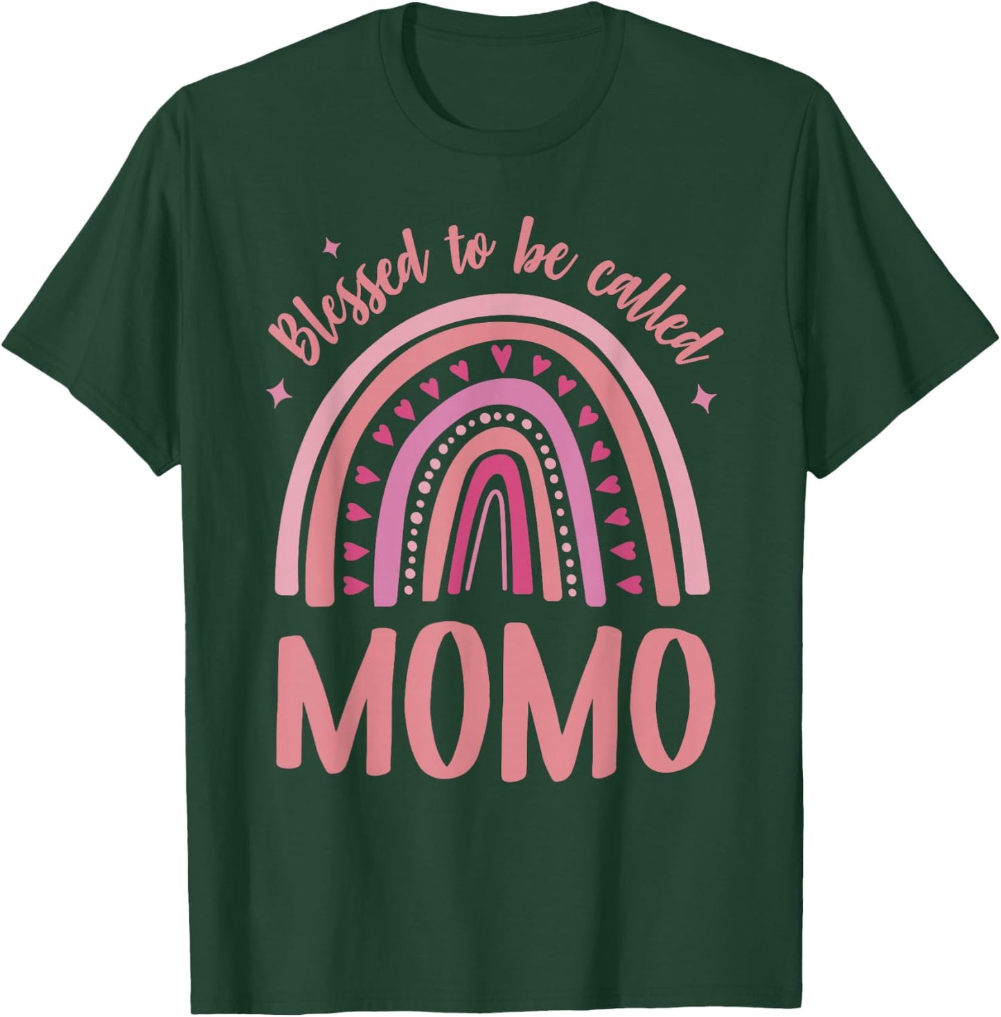 Momo for Grandma Women Mother's Day Blessed Momo T-Shirt - T-Shirt | Forest