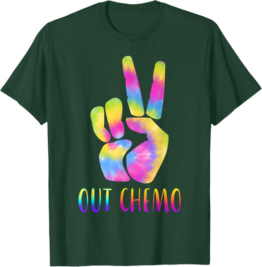Peace-Out Chemo Last Day Of Chemo End Chemotherapy Cancer T-Shirt - T-Shirt | Forest