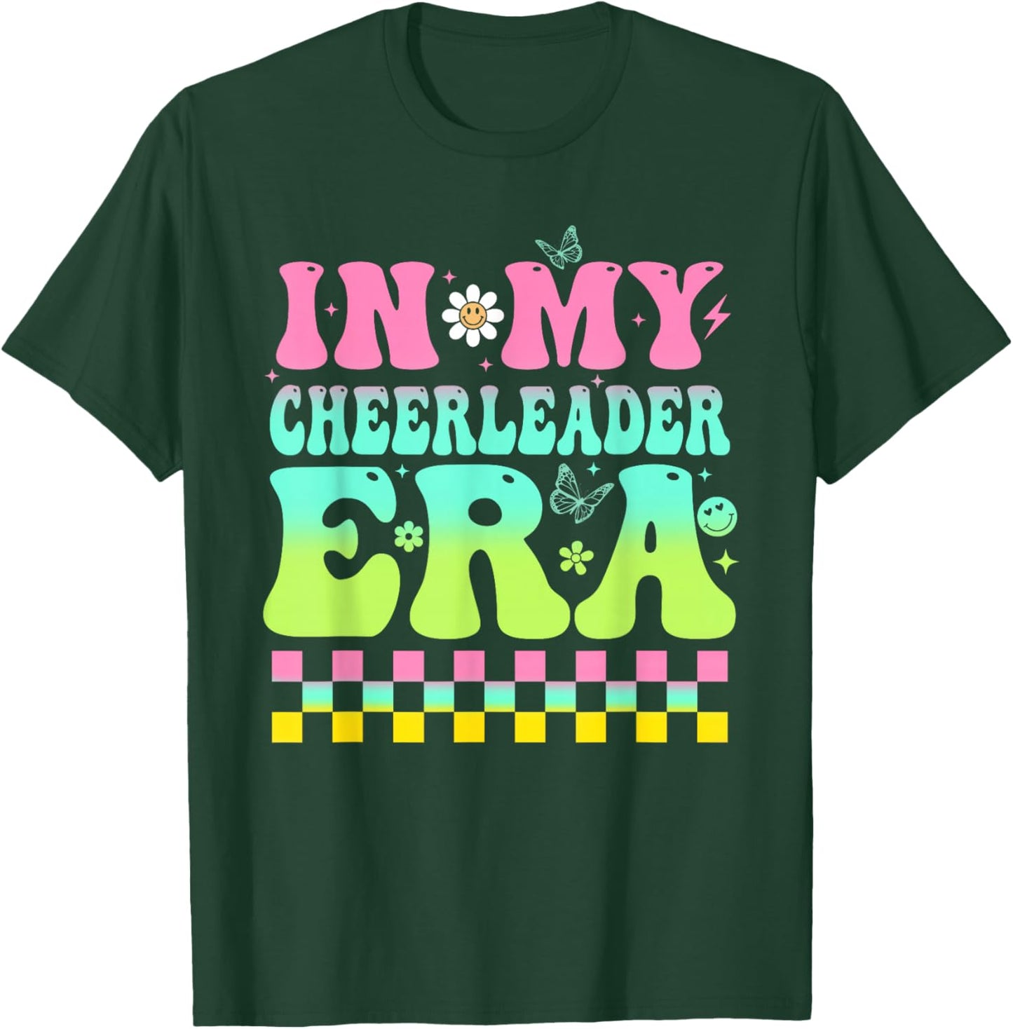 In My Cheerleader Era Women Trendy Cheerleading Football T-Shirt - T-Shirt | Forest