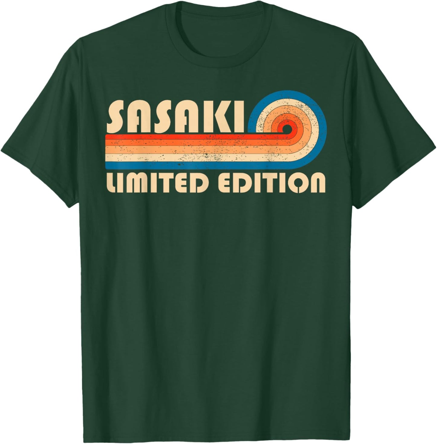 SASAKI Surname Retro Vintage 80s 90s Birthday Reunion T-Shirt - T-Shirt | Forest