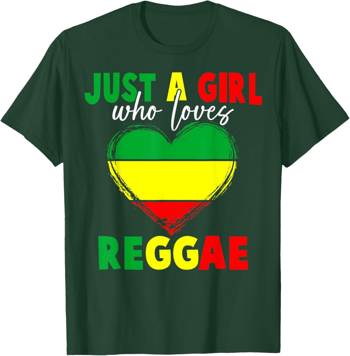 Reggae Fan Just A Girl Who Loves Reggae Lovers Reggae Music T-Shirt - T-Shirt | Forest