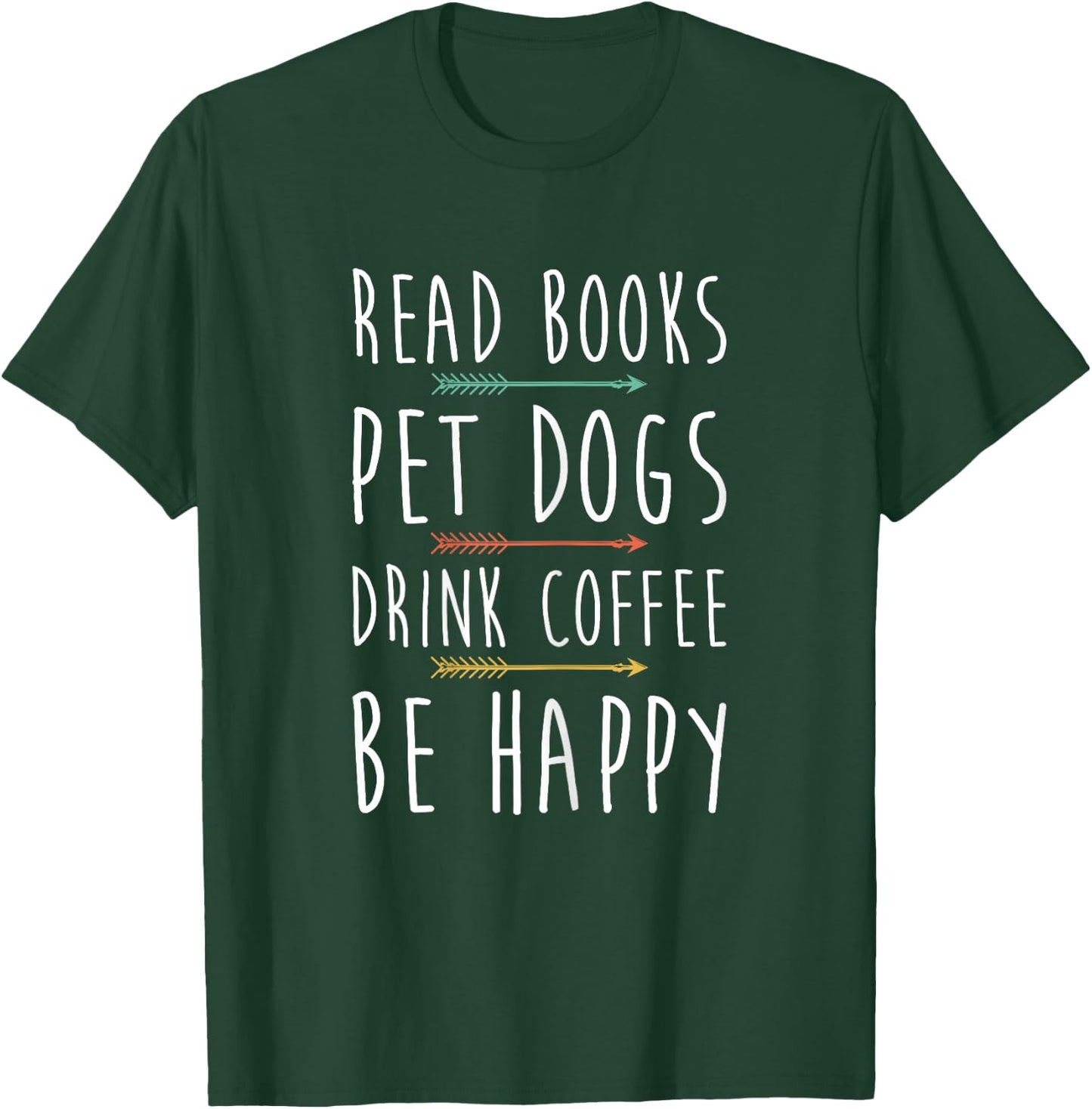 Read Books Pet Dogs Drink Coffee Lover Funny Dog Mom T-Shirt - T-Shirt | Forest