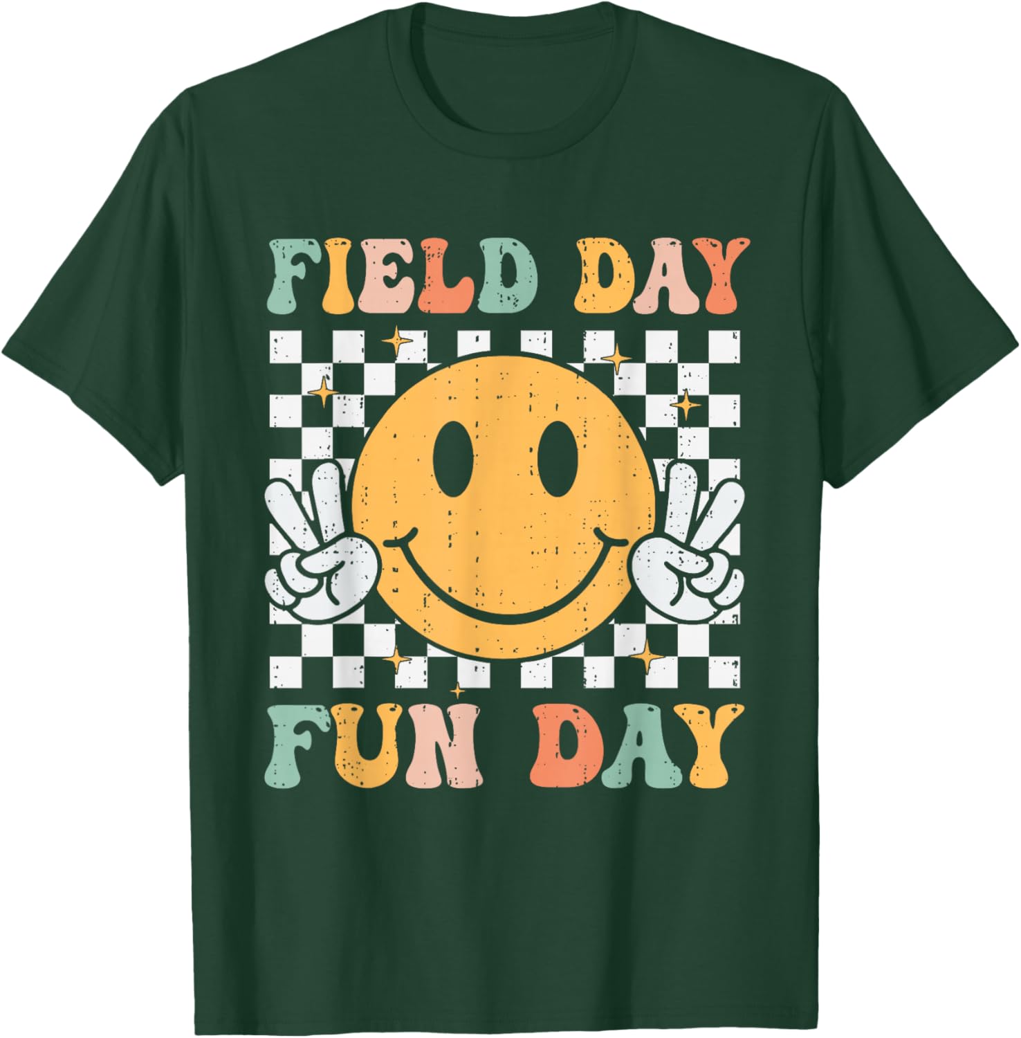 Field Day Fun Day School Event Games Teacher Kids Boys Girls T-Shirt - T-Shirt | Forest