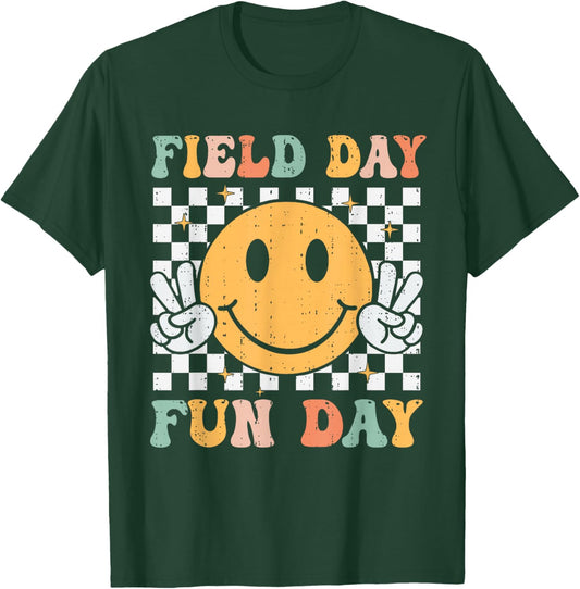 Field Day Fun Day School Event Games Teacher Kids Boys Girls T-Shirt - T-Shirt | Forest