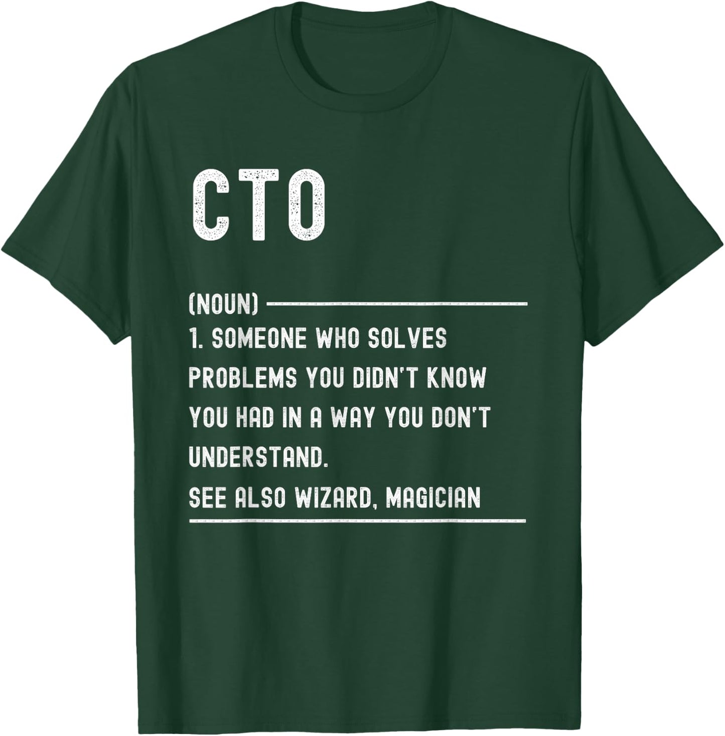 Cto Definition Shirts Funny Job Title T-Shirt - T-Shirt | Forest