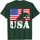 Distressed Reining Horse USA American Flag Vintage Riding T-Shirt - T-Shirt | Forest