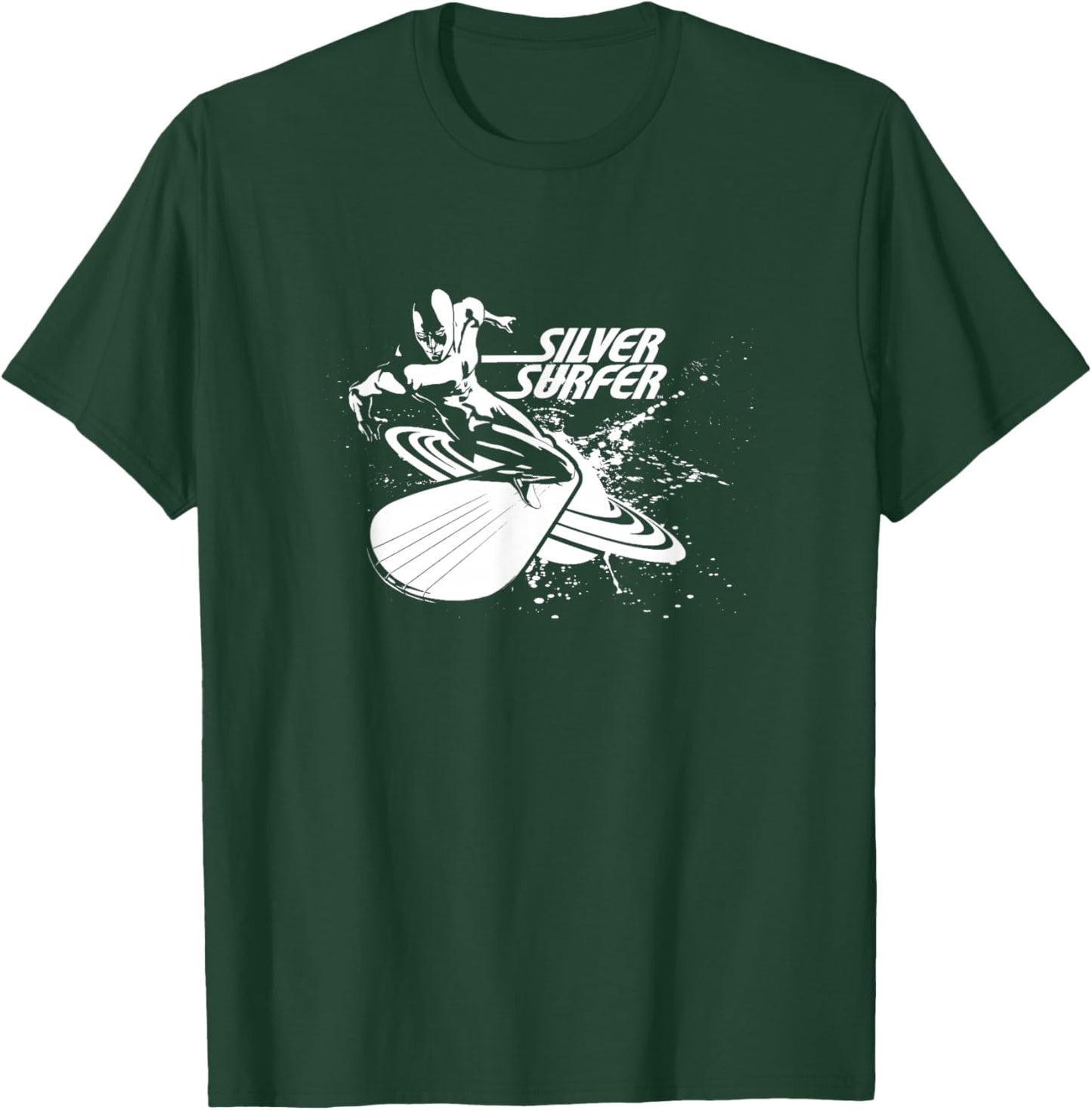Marvel Comics Retro Classic Silver Surfer Space Paint Splash T-Shirt - T-Shirt | Forest