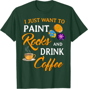 Rock Painting Cave Drawing Painter Parietal Art Coffee Lover T-Shirt - T-Shirt | Forest