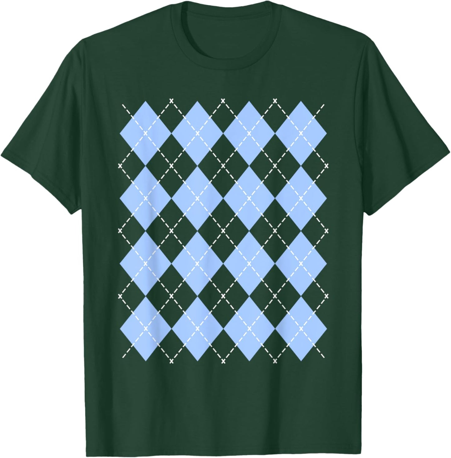 50s Rockabilly Sock Hop Vintage 1950s Clothing Retro Argyle T-Shirt - T-Shirt | Forest