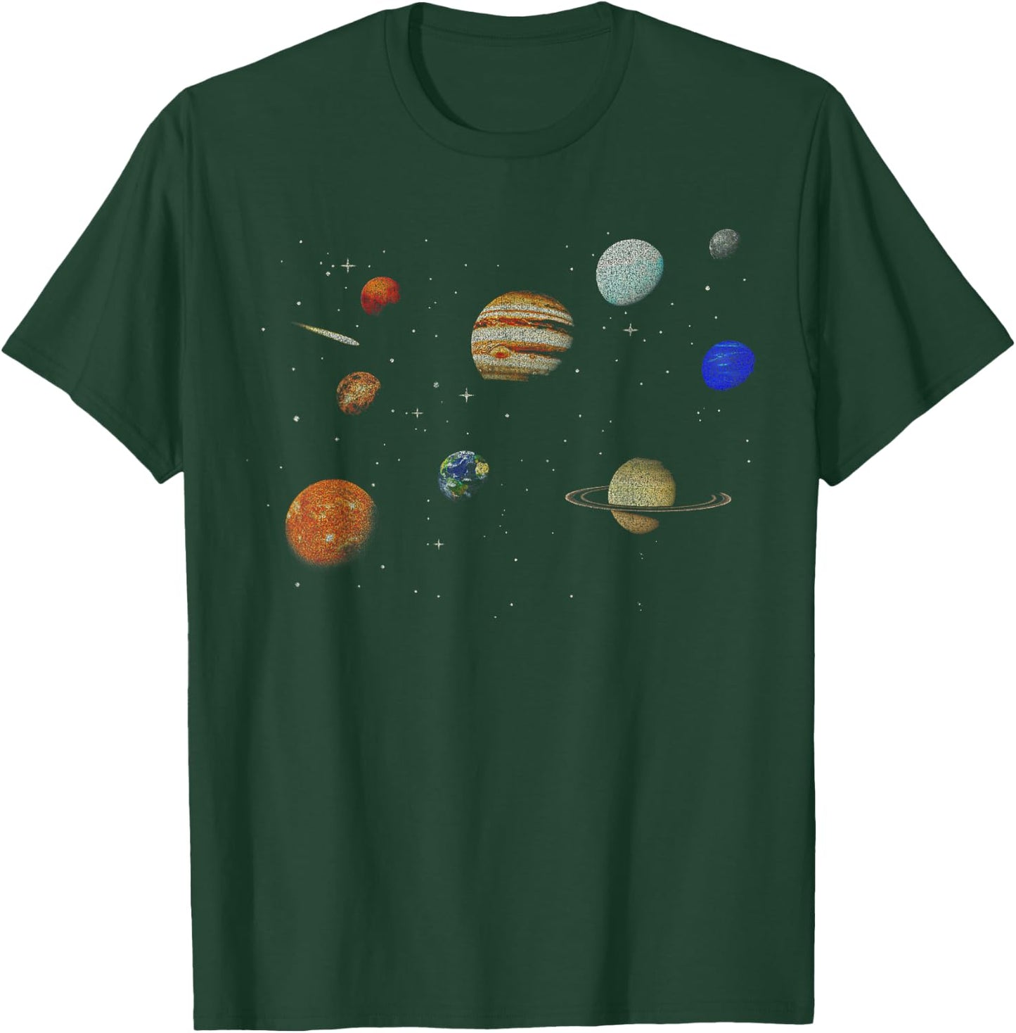 Celestial Planets In Open Space Graphic T-Shirt - T-Shirt | Forest
