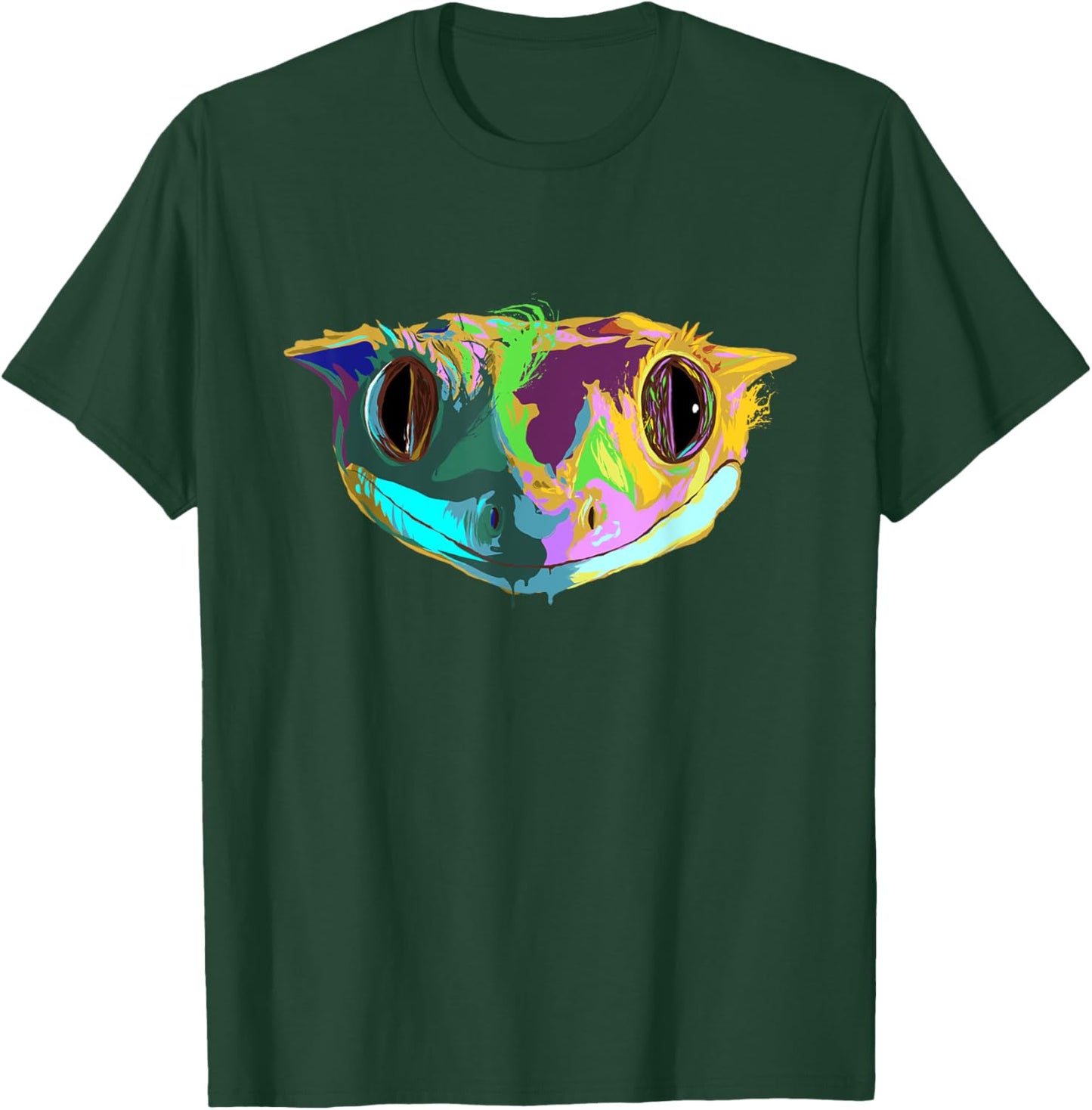 Colourful Reptile Crested Gecko T-Shirt - T-Shirt | Forest