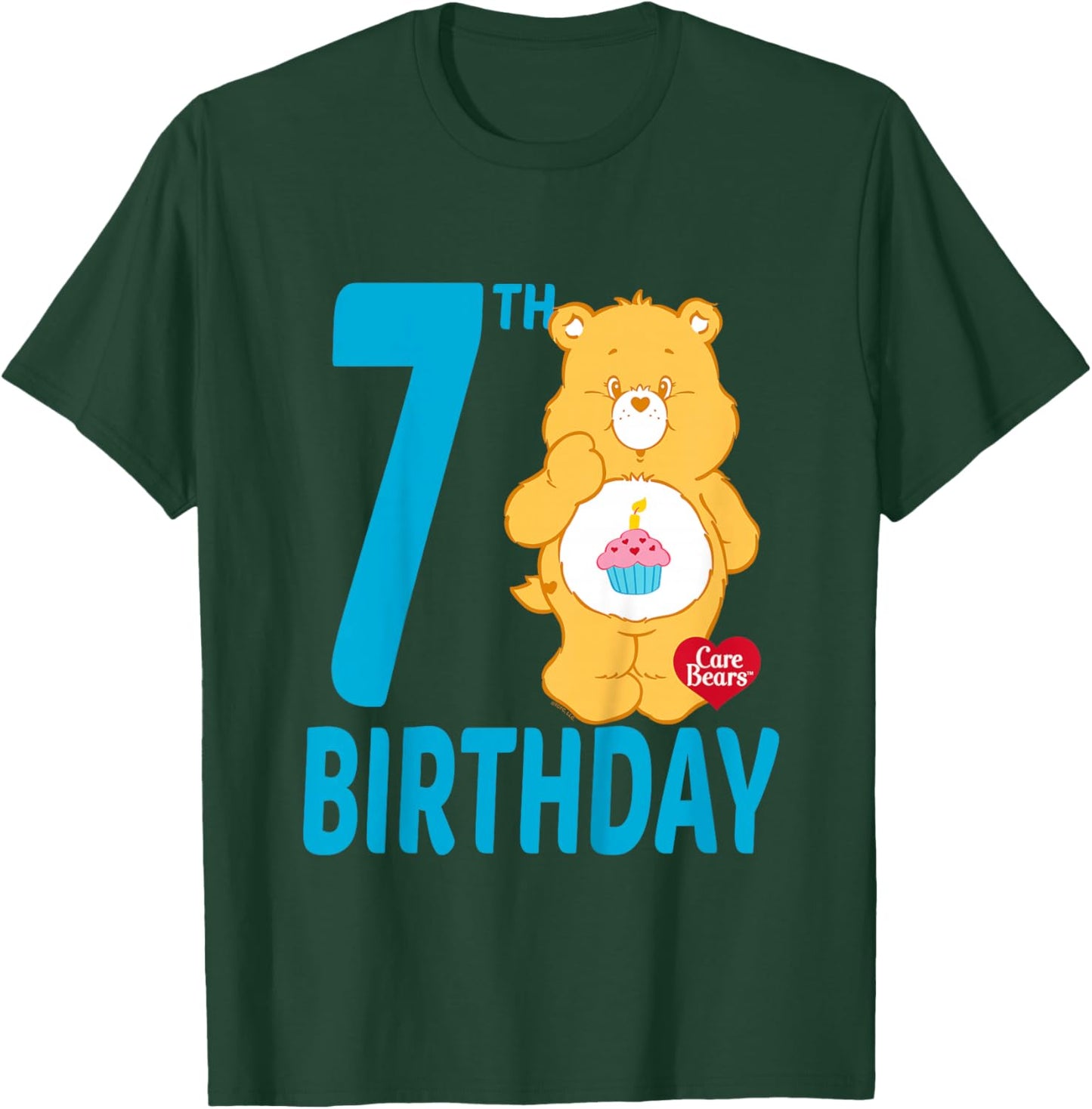 Care Bears Birthday Bear Celebrates A 7th Birthday T-Shirt - T-Shirt | Forest