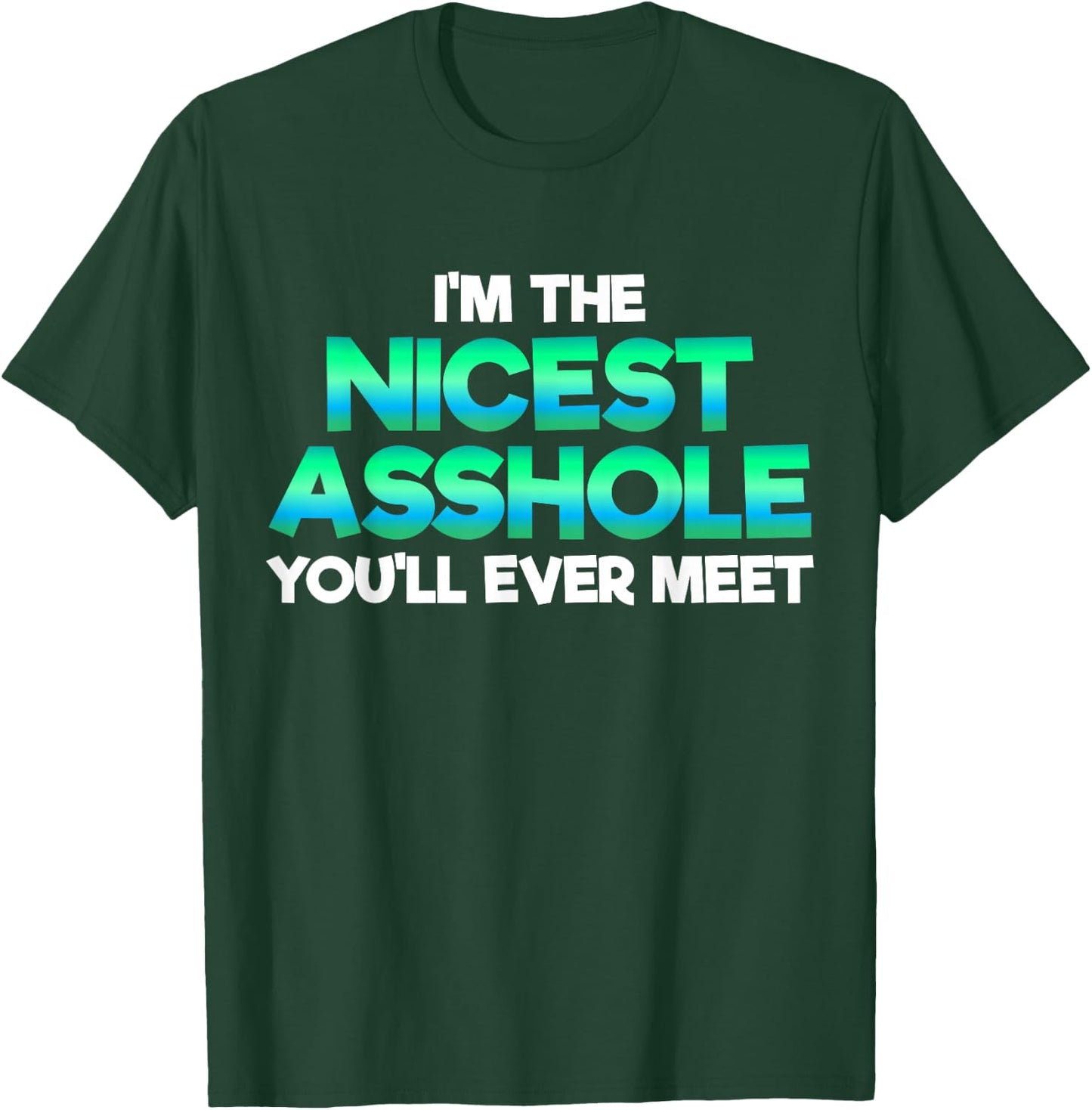 I'm The Nicest Asshole You'll Ever Meet Sarcastic Sexy Gift T-Shirt - T-Shirt | Forest