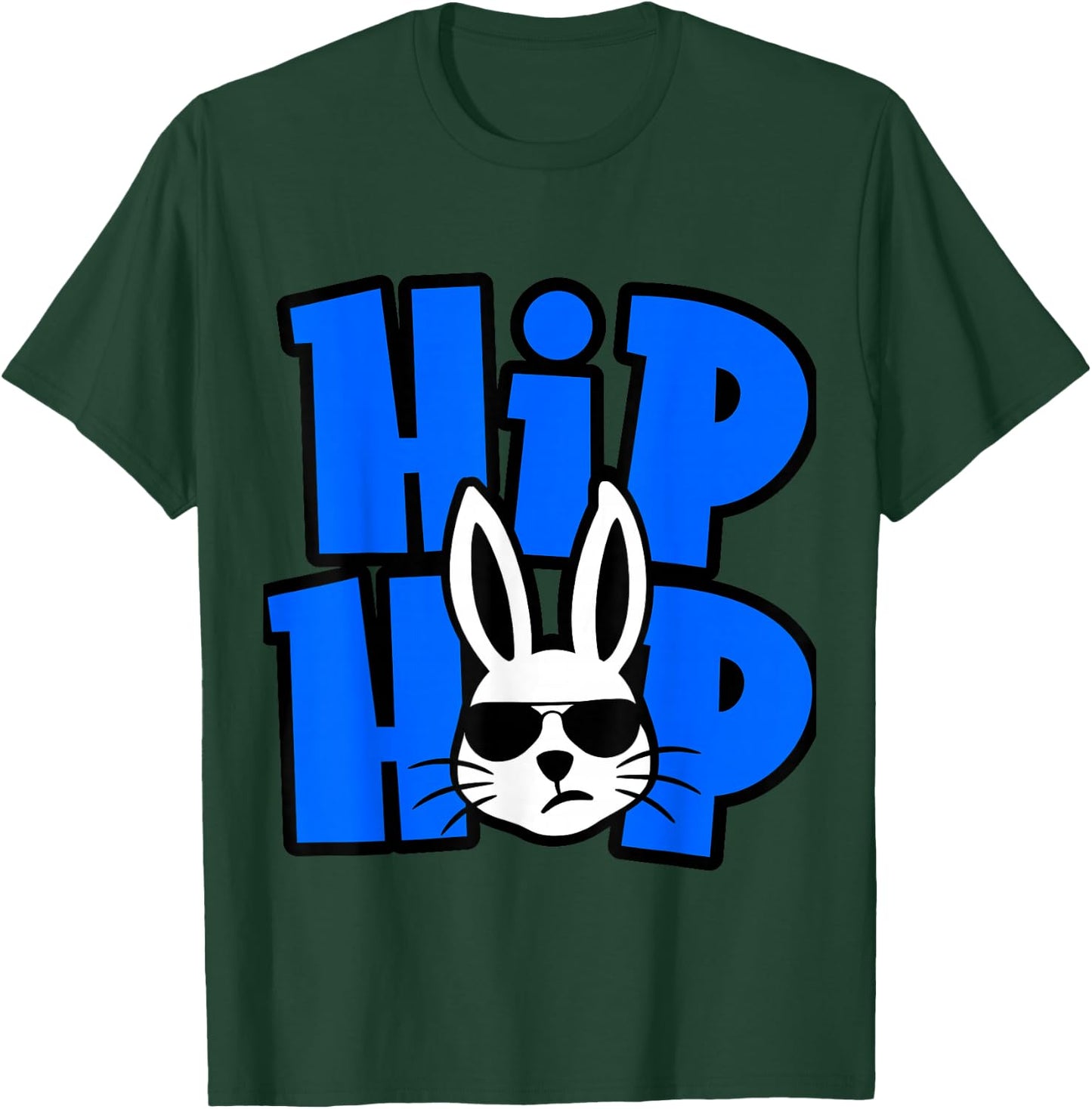 Hip Hop Bunny Funny Gift Easter Boys Girls Kids T-Shirt - T-Shirt | Forest