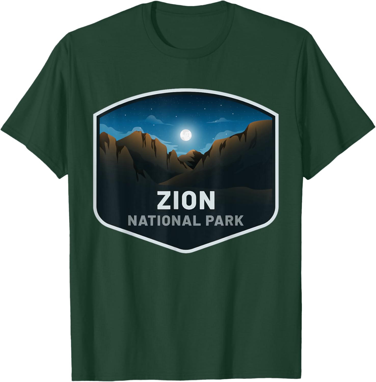 Zion National Park , Black, S T-Shirt - T-Shirt | Forest