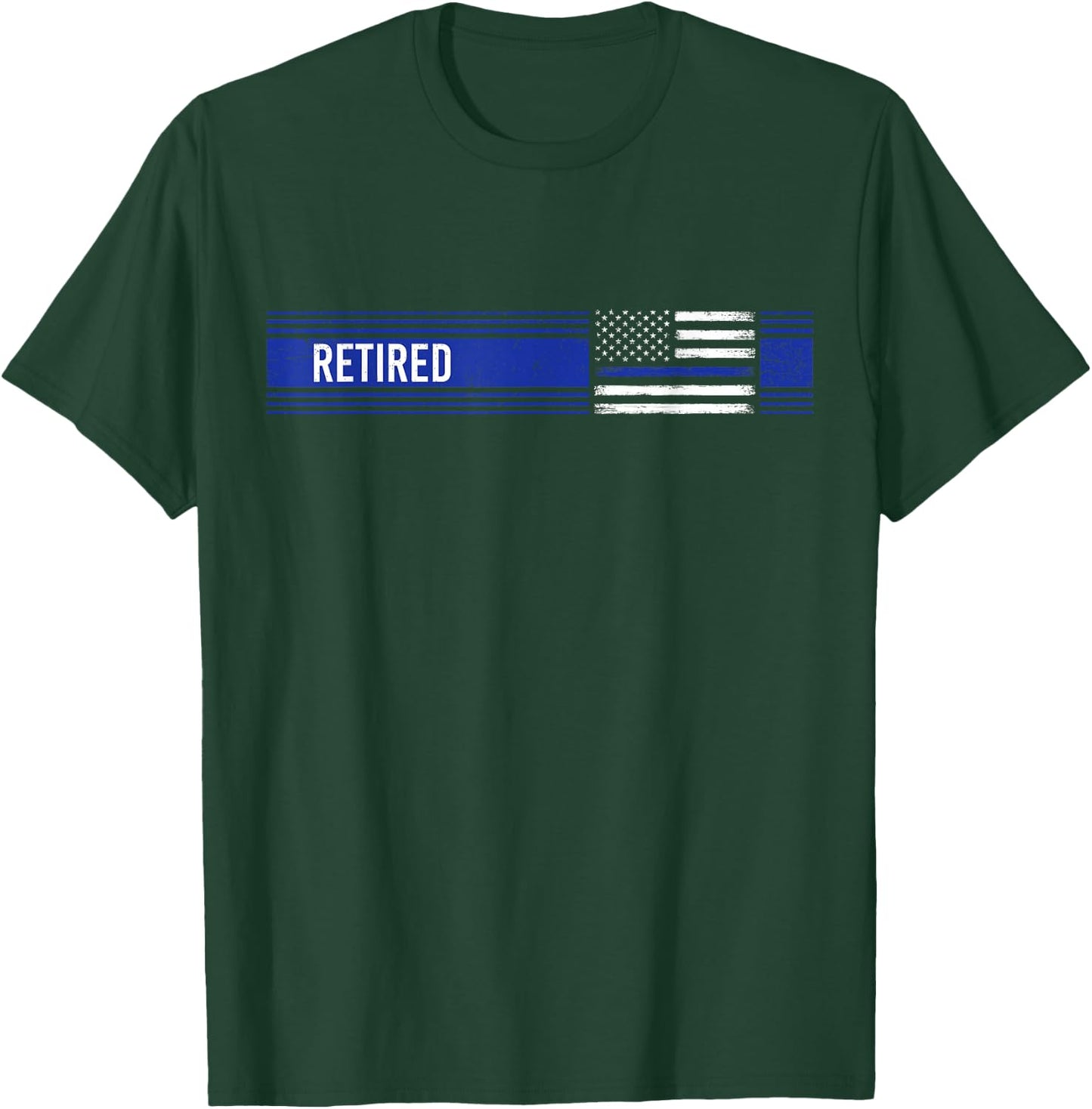 The Legend Has Retired Police Officer Retirement Police Flag T-Shirt - T-Shirt | Forest