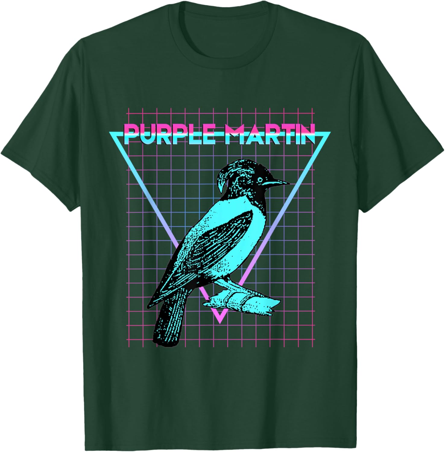 Purple Martin Bird Aesthetic Retro Bird Lover T-Shirt - T-Shirt | Forest