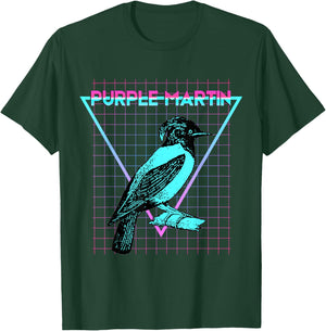 Purple Martin Bird Aesthetic Retro Bird Lover T-Shirt - T-Shirt | Forest