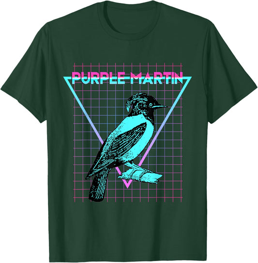 Purple Martin Bird Aesthetic Retro Bird Lover T-Shirt - T-Shirt | Forest