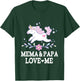 Mema And Papa Love Me Granddaughter Unicorn T-Shirt - T-Shirt | Forest