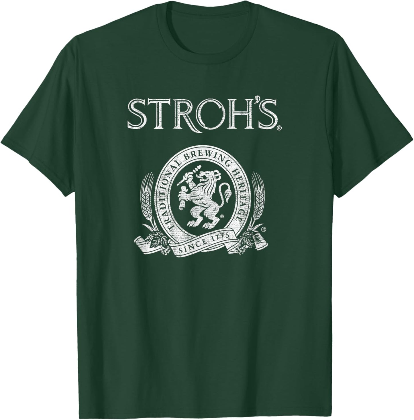 Stroh's Vintage Style - Pale Logo T-Shirt - T-Shirt | Forest