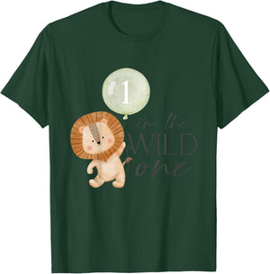 Kids I'm The Wild One Matching Family 1st Birthday Lion Boy Girl T-Shirt - T-Shirt | Forest