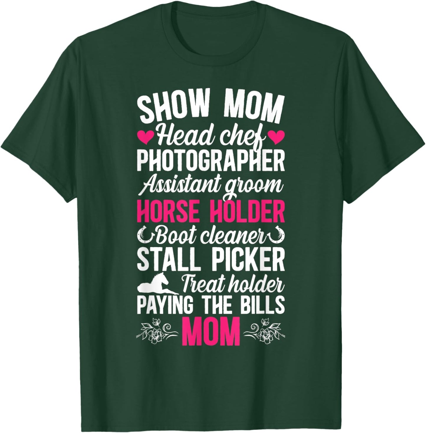 Horse Show Mom Definition Equestrian Mother T-Shirt - T-Shirt | Forest