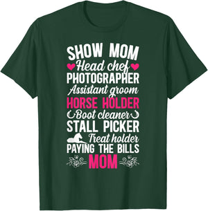 Horse Show Mom Definition Equestrian Mother T-Shirt - T-Shirt | Forest