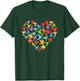 Paper Heart Origami - Birds Paper Folding Japanese Culture T-Shirt - T-Shirt | Forest