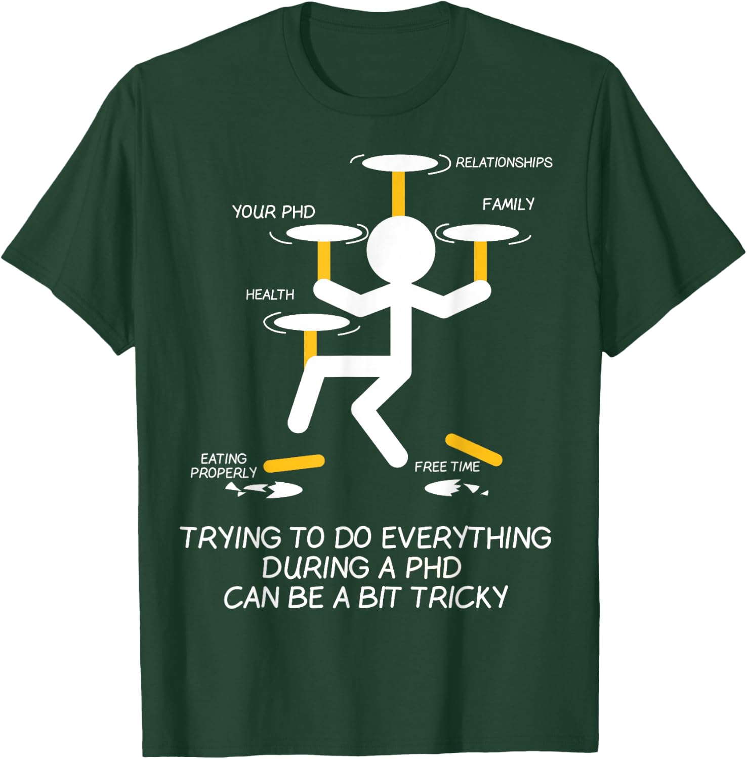 Ph.D PHD Phinished Graduate Student Funny Graduation Gift T-Shirt - T-Shirt | Forest