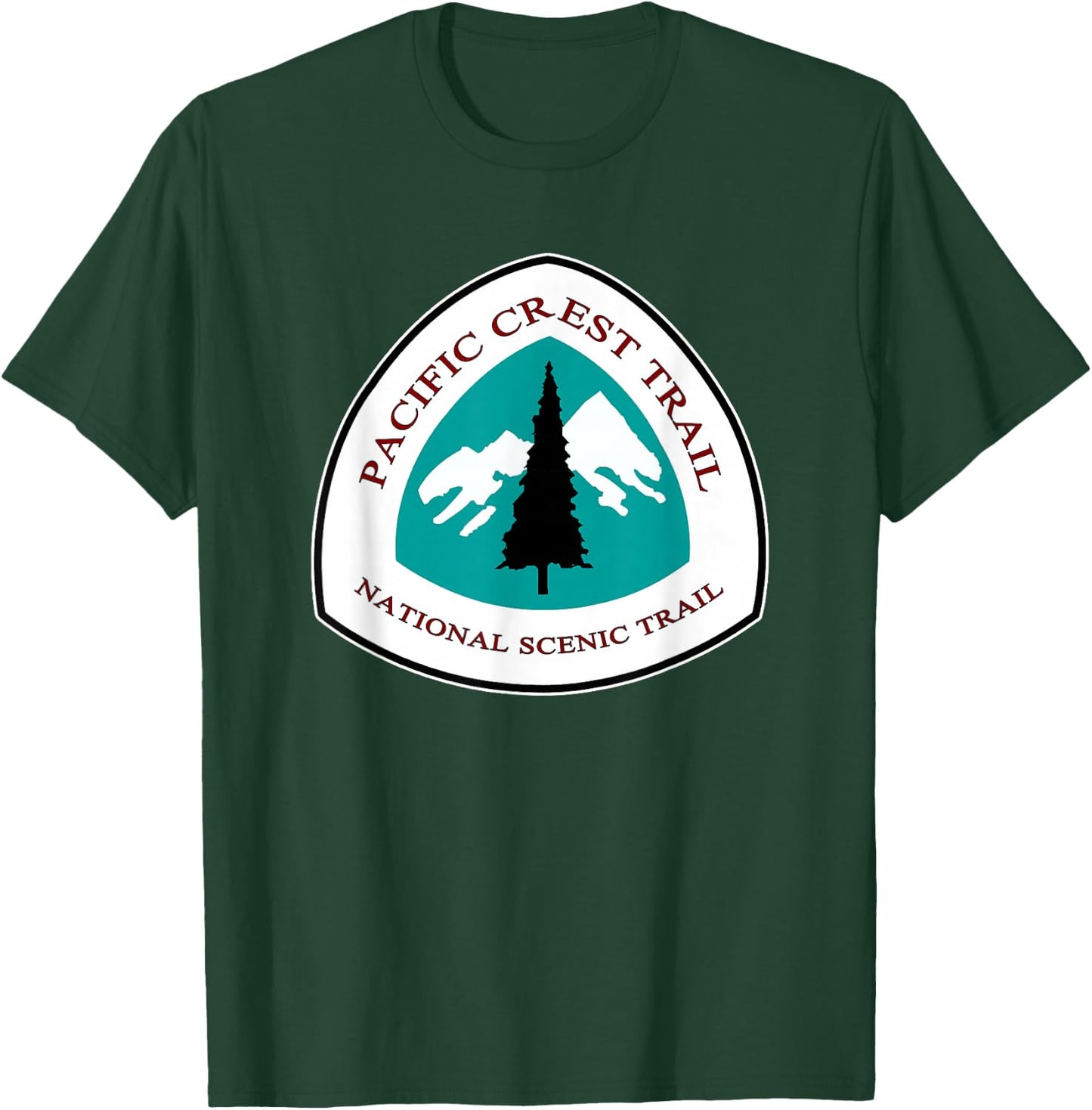 RangerTees Pacific Crest Trail Marker -Adults Black Short Sleeve Classic Fit Cotton Blend Small T-Shirt - T-Shirt | Forest