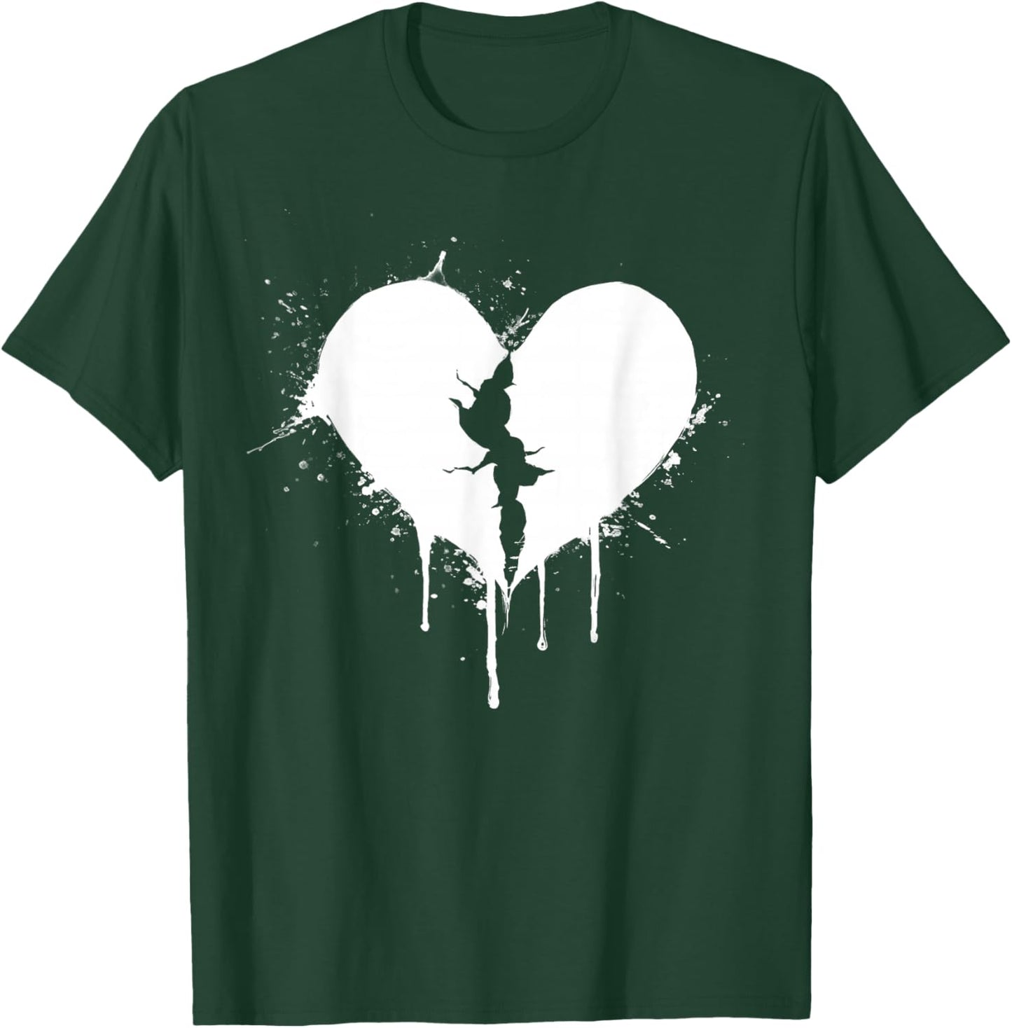 Broken Heart Emo Grunge Aesthetic Gothic Fashion T-Shirt - T-Shirt | Forest