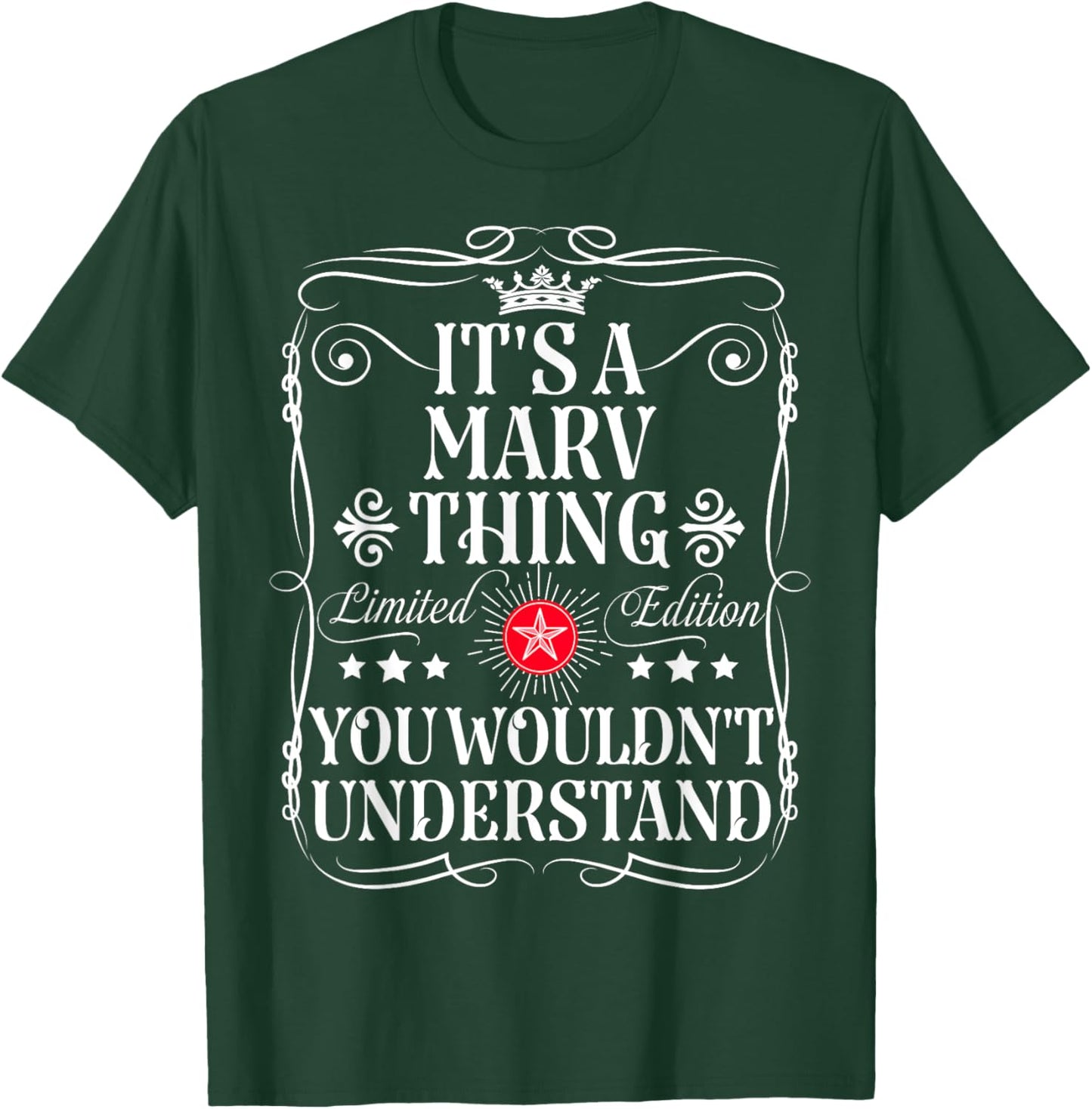 Marv Name Its A Marv Thing You Wouldn't Understand T-Shirt - T-Shirt | Forest