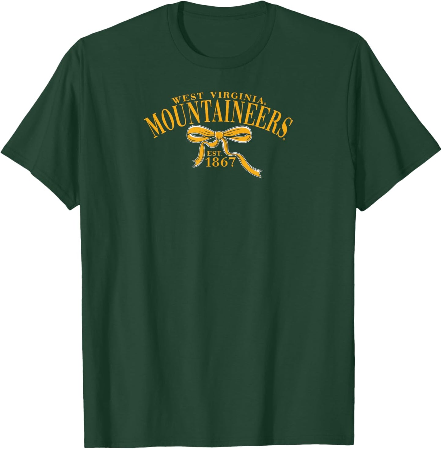 West Virginia Mountaineers Bow Arch Navy Officially Licensed T-Shirt - T-Shirt | Forest