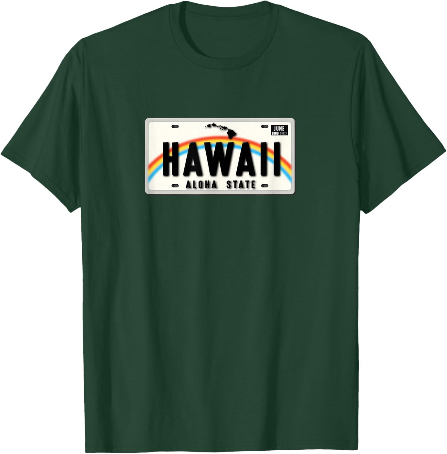 Hawaii Aloha State License Plate T-Shirt - T-Shirt | Forest