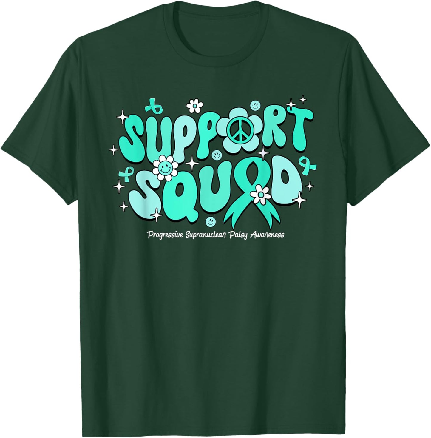 Groovy Support Squad Progressive Supranuclear Palsy T-Shirt - T-Shirt | Forest