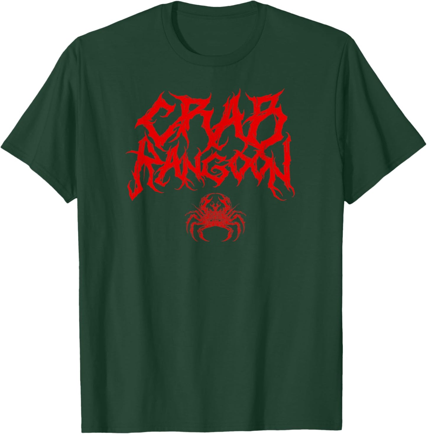 CRAB RANGOON Funny Chinese Food Heavy Metal Band Goth Cursed T-Shirt - T-Shirt | Forest