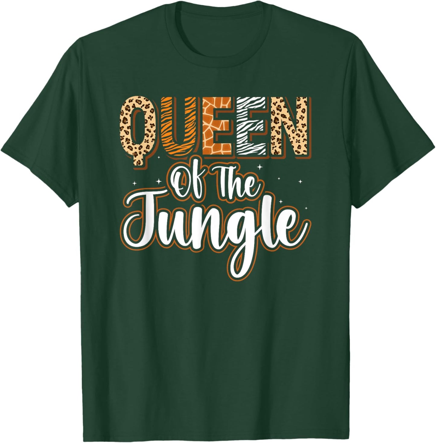 Queen Of The Jungle Zoo Birthday Safari Jungle Animal T-Shirt - T-Shirt | Forest