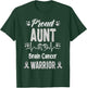 proud Aunt Brain cancer warrior awareness ribbon Grey T-Shirt - T-Shirt | Forest