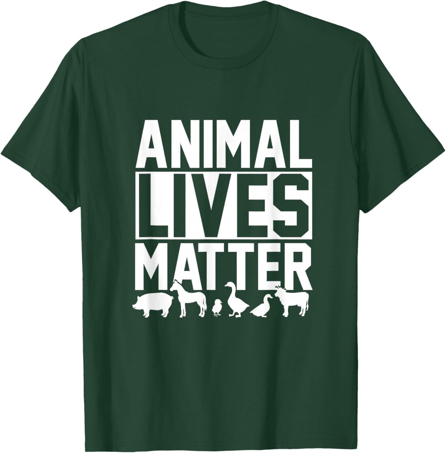 Animal Lives Matter Vegetarian T-Shirt - T-Shirt | Forest