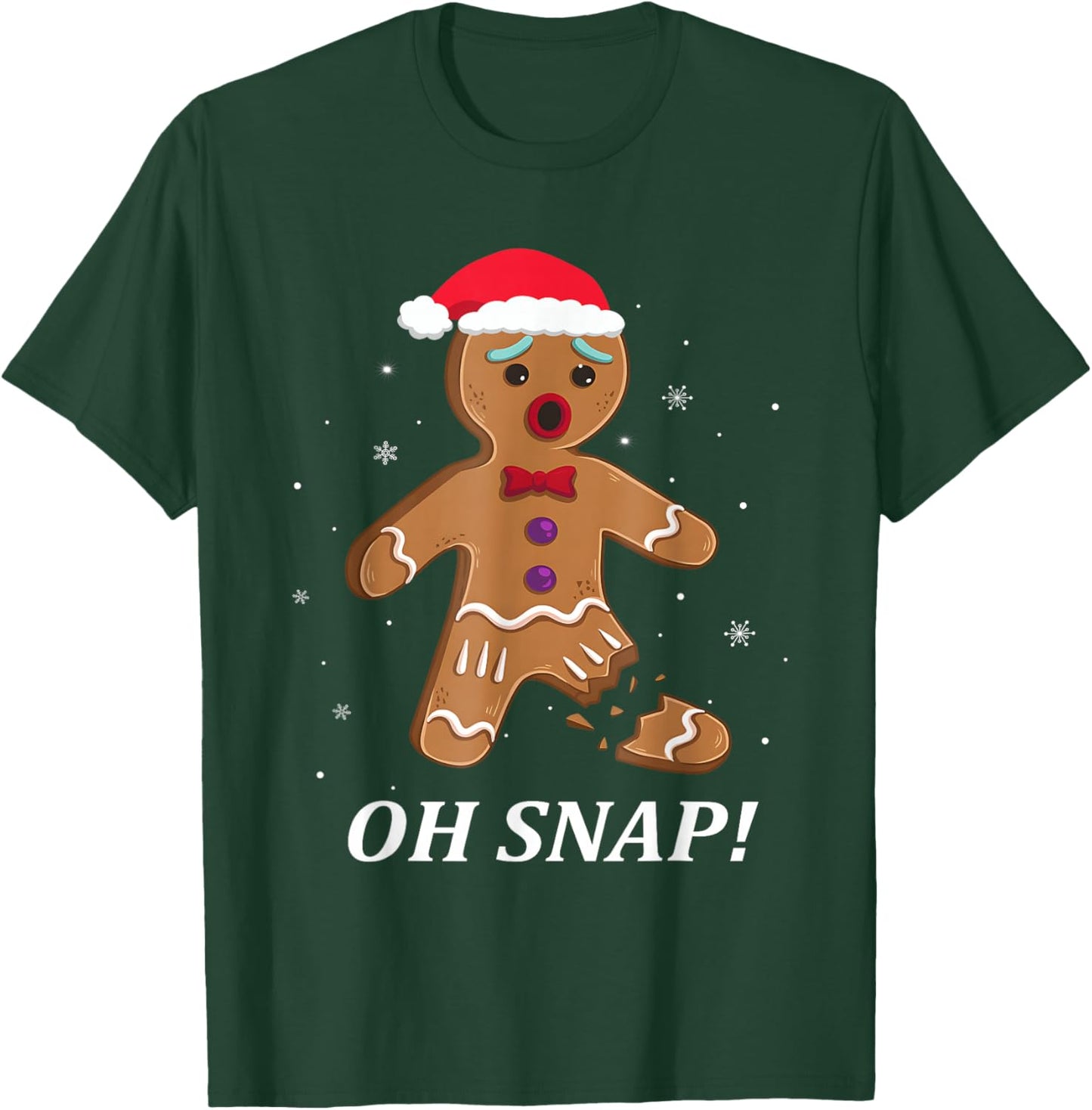 Gingerbread Man Oh Snap Christmas Funny Cookie Baking Gift T-Shirt - T-Shirt | Forest