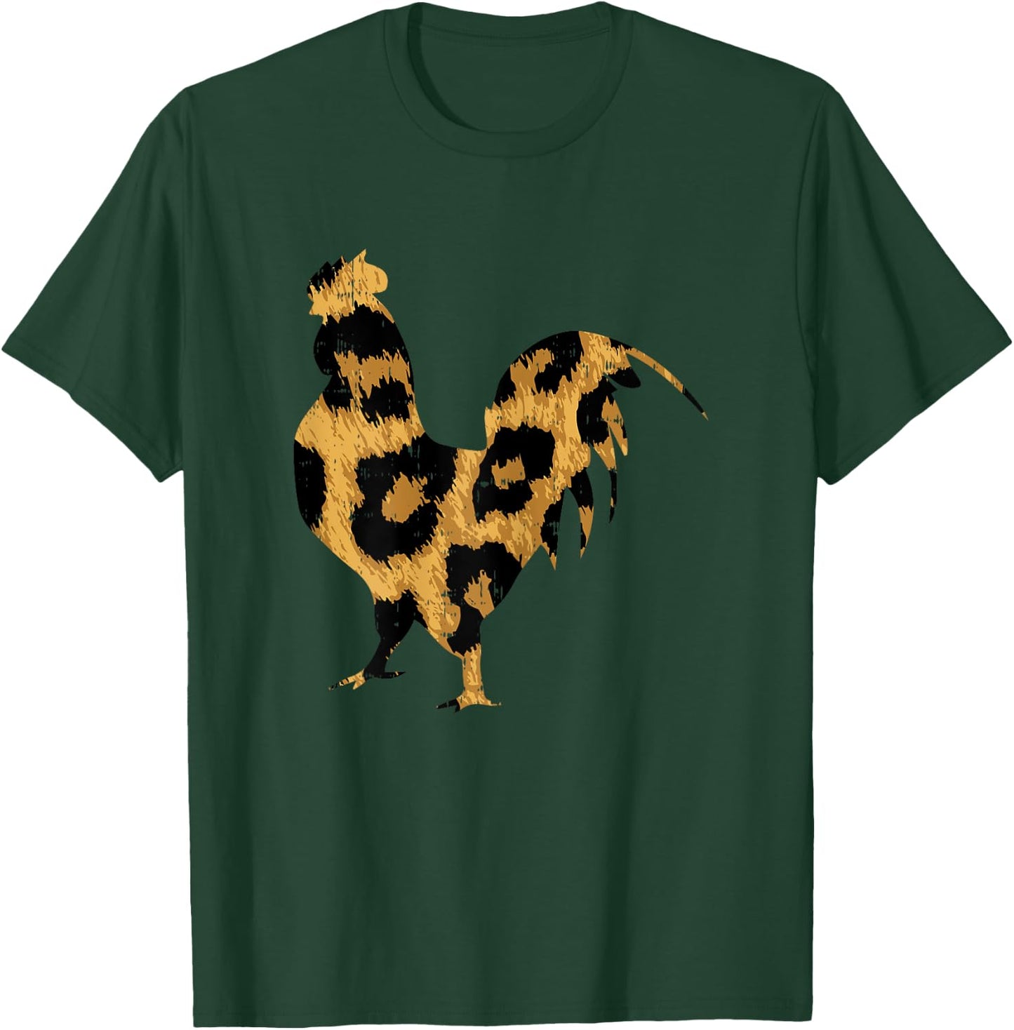 Leopard Print Cheetah Chicken Farm Farmer Women Girls Gift T-Shirt - T-Shirt | Forest