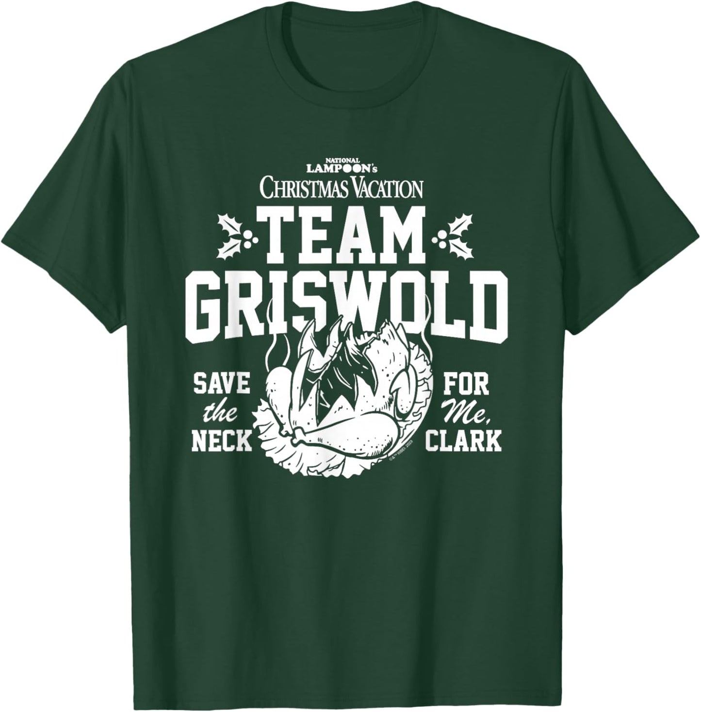 National Lampoon's Christmas Vacation Team Griswold - Men's Black Cotton Classic Short Sleeve Graphic Christmas - Small T-Shirt - T-Shirt | Forest