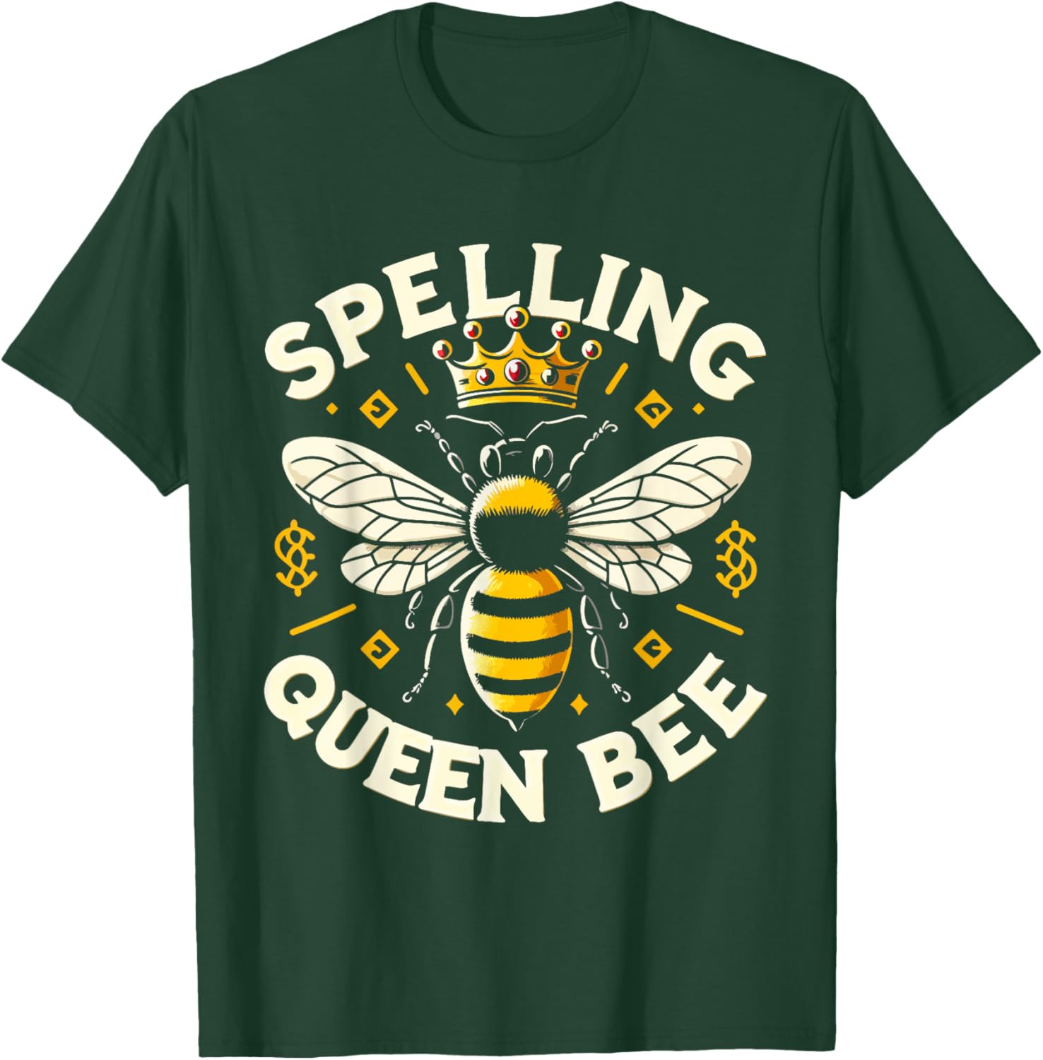 Spelling Bee Queen Graphic - Design for Spelling Champions T-Shirt - T-Shirt | Forest