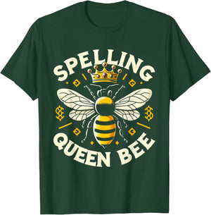 Spelling Bee Queen Graphic - Design for Spelling Champions T-Shirt - T-Shirt | Forest